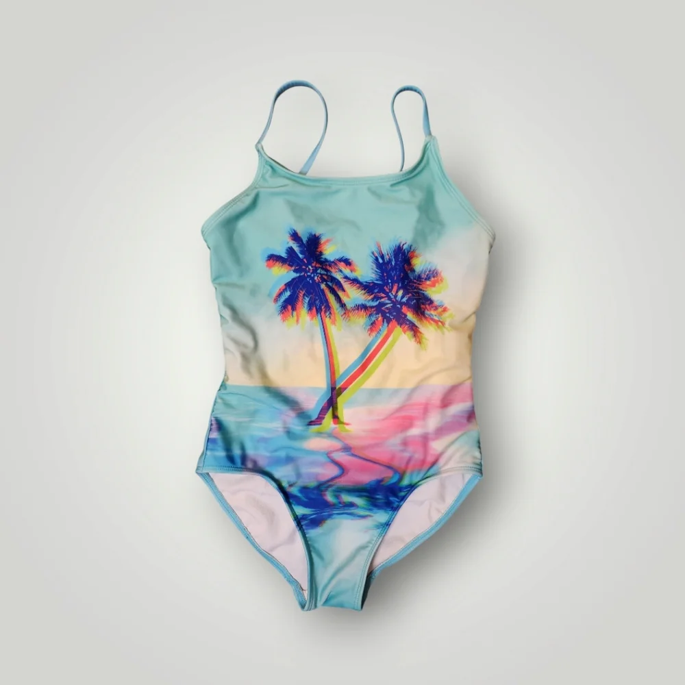 More than Magic tropical swimsuit bathing suit one piece l 10 12
